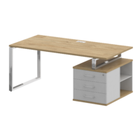 Стол руководителя с опорной тумбой , правый SHIFT SK.SRT-180 (R) 1800*904*753